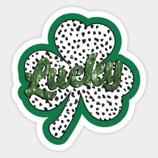 St Patrick Day, Clover, Lucky Clover, Faux Sequins Patricks Day Sticker